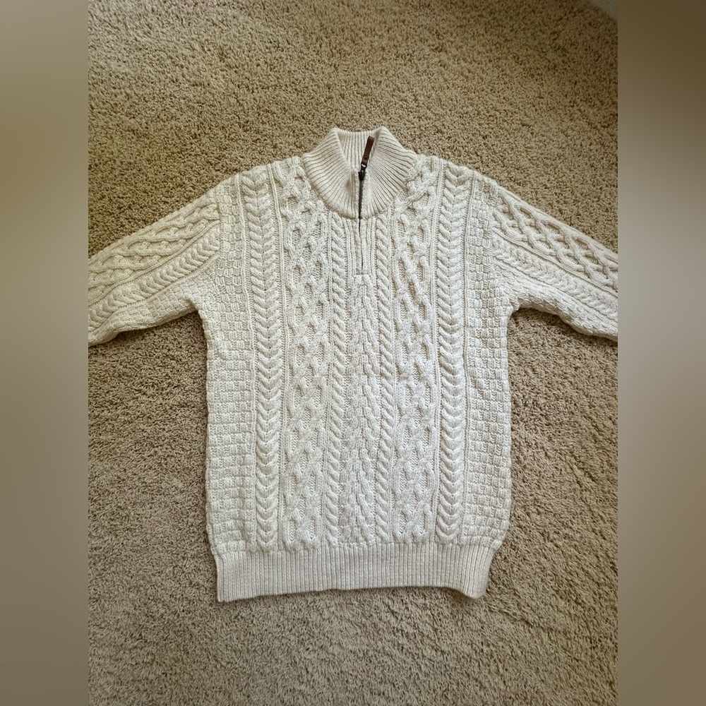 Aran sweater market men’s half zip